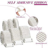 6 Rolls 5.28 Yards Pearl Diamond Ribbon Self Adhesive Rhinestone Ribbo