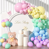 135PCS Pastel Balloon Arch Kit Different Sizes Macaron Balloons for Baby Shower Birthday Party