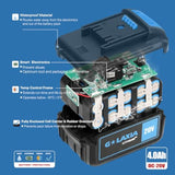 Dc-20V 4.0Amp Battery Pack, Replacement Battery Cordless Drill & Power Tools