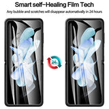 For Samsung Galaxy Z Flip 4 5G Epu Screen Protector 2 Pack And Camera Lens Protector 3 Pack Tempered Glass, Hd Clear Full Coverage Case Friendly