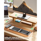 Wireless Foldable & Folding Keyboard And Mouse For Ipad, Bluetooth Combo For Business & Travel, Portable Design Compatible With Windows, Ios, Android Tablets, Smartphones, And Laptops.