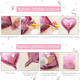 Light Pink Heart Balloons, 10Pcs Glitter Pink Heart Shape Balloons Foil, 18Inch Pastel Pink Love Heart Balloons For Girls Women Valentines Day, Wedding, Brithday, Baby Shower Party Decorations