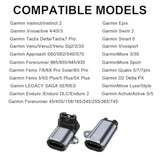 Usb C Charger Adapter For Garmin Watch (Gray+Gray)