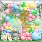 Pastel Balloon Arch Garland Kit, Macaron Pink Green Blue Yellow Latex Party Balloons Rainbow Pastel Color Easter Balloon For Easter Spring Wedding Graduation Baby Shower Birthday Party Decorations