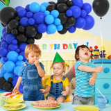 122PCS Blue & Black Balloon Garland Kit β Gamer Party Decor for Birthday, Grad and Retirement