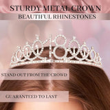 67pcs 18th Birthday Balloon Set with Rose Gold Banner, Tiara, Tablecloth & Cake Toppeer