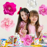 5 Pcs Pink Paper Flowers Tissue Wall Décor for Wedding, Birthday, Baby Shower