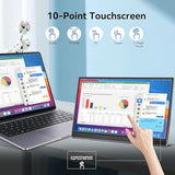 15.6 Inch Portable Monitor Touchscreen With Stand, Portable Travel Monitor 1080P Ips/Hdr Laptop Screen Extenderfor Gaming And Computer Display, Compatible With Laptop Pc Phone Ps4/Ps5 Switch