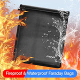 MOSISO 4 Pack Faraday Bag Sleeve for Laptops&Tablets&Phones&Car Keys, Faraday Cage Key Fob Protector, Anti-Theft&Anti-Tracking&Fireproof&Waterproof RFID Signal Blocker Pouch, Black