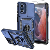 Moto G 5G 2024 Case with Screen & Camera Cover Military Grade Blue