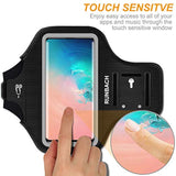 Armband For Samsung Galaxy S25/S24/S23/S22/S21/S20/S10/S9/S8 Up To 6.2",Water Resistant Running Exercise Gym Bag With Card Slot And Key Holder (Black)