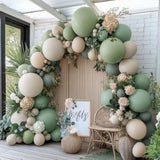 83pcs Dusty Green White Balloon Garland Kit for Baby Shower Wedding Party Decor