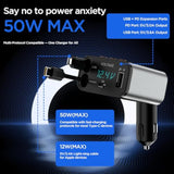 Bluetooth Car Adapter,5 In 1 Retractable Car Phone Charger With Bluetooth 5.3 Fm Transmitter,Handsfree Call And Mp3 Player,2 Retractable Cables And Usb Pd Charging Adapter For Cars Phone,Galaxy,Pixel