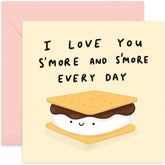 Old English Co. Hilarious Wedding Anniversary Card For Wife Or Husband - 'Love You S'More And S'More' Humour Valentine'S Day Card For Boyfriend Or Girlfriend - Cute Card | Blank Inside Envelope