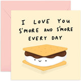 Old English Co. Hilarious Wedding Anniversary Card For Wife Or Husband - 'Love You S'More And S'More' Humour Valentine'S Day Card For Boyfriend Or Girlfriend - Cute Card | Blank Inside Envelope