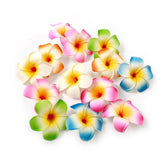 10Pcs Multicolor Hawaii Plumeria Flower Clips, Artificial Tropical Flower Hair Accessories For Wedding, Beach Party, Hair Clips And Barrettes, 1.97''