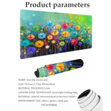 Watercolor Flowers Customized Large Extended Gaming Mouse Pad With Stitched Edges And Non-Slip Rubber Base,Suitable For Office And Home Use,31.5X15.7 Inches
