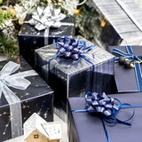 30 Inch Navy Blue Wrapping Paper Roll - Jumbo Roll Navy And Silver Constellation Wrapping Paper For Men, Birthday, Holiday, Father'S Day, Baby Shower - 3 Rolls - 30 Inch X 120 Inch Per Roll