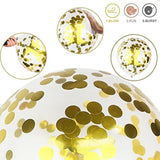 35pcs Green Gold White Balloons with Confetti for Jungle Safari & Party Decor