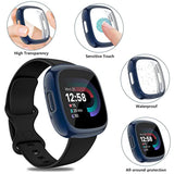 4 Pack Fitbit Sense 2 Versa 4 Screen Protector Case TPU Bumper