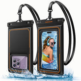 Floating Waterproof Phone Pouch 2 Pack, IPX8 Dry Bag for Phones up to 7 Inches