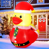 1 Set 5Ft Christmas Inflatables Decoration Outdoor Inflatables Duck With Build-In Leds Lights Giant Blow Up Duck Wear Ch