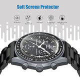 Crystal Protector For Moonswatch,Soft Tpu Anti-Scratch Screen Protector Compatible With Swatch Omega Moonwatch,Hd Clear Screen Protector Cover For Omega X Swatch Moonswatch 5 Pack
