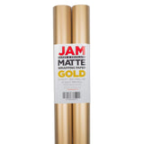 Gift Wrap - Matte Wrapping Paper - 50 Sq Ft Total (30 In X 10 Ft Each) - Matte Gold Foil - 2 Rolls/Pack