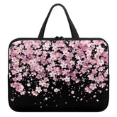 Pink Cherry Blossom Laptop Bag 10-17Inch Laptop Sleeve Case For Most Laptops With Handle Briefcase Carrying Computer Bag With Large Capacity Pocket