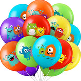 60 Pieces Monster Foil Balloons 6 Styles Decorative Birthday Party Balloons Kids Party Supplies For Kids Boys Girls Birthday Party Favors