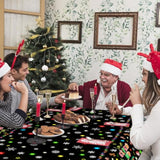 3 Pcs Christmas Tablecloth Disposable Let'S Get Elfed Up Table Cloth 108X54 Inch Plastic Rectangular Christmas Party Table Cover