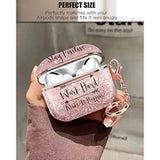 Compatible With Airpod Pro 2Nd/1St Generation Case Cover Protective Shockproof Hard Cover Shell With Rose Gold Keychain, Case For Girl Women Men (Inspirational Quotes Pink)