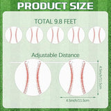 Pre-Strung 6 Pieces Baseball Banner Baseball Party Decorations, Base Ball Paper Garland Bunting Decor For Sports Theme Birthday Baby Shower Party Supplies Favors