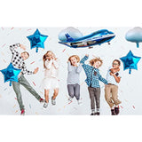 31" Large Blue Airplane Balloons Birthday Party Decorations (2 Pack)