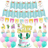 Llama Birthday Party Supplies Cactus Party Decorations With Llama Cact