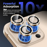 Camera Lens Protector Compatible For Iphone 16 Pro Max/16 Pro/14 Pro Max/14 Pro, Metal Aluminum Alloy Tempered Glass Cover Camera Screen Protector Accessories, Case Friendly