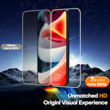 4 In 1 For Iphone 15 Screen Protector, 3 Pack Tempered Glass Film + 1 Dust Free Easy Installation Tool, 9H Hardness Bubble Free Micro-Curved Edges Hd Screen Protector For 15