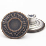 20Mm Replacement Jean Buttons 12 Sets Combo Copper Tack Buttons