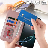 Phone Case for iPhone 16 Pro with Card Holder,Wallet Case for iPhone 16 Pro with Crossbody Shoulder Strap for Women,Anti-Lost Magnetic Cover