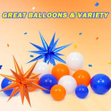 Royal Blue And Orange Balloon Arch Garland Kit With White Orange And Blue Balloons For Baby Shower Birthday Party Decorations