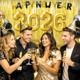3 Pack 3.3 X 9.9 Ft Gold Foil Fringe Glitter Curtains Party Decorations, Tinsel Backdrop For Parties, Door Streamers For Birthday, Photo Booth Backdrops, Party Decor