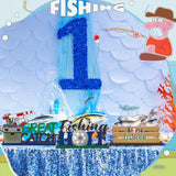 6 Sets Fishing Table Decor Summer 3D Fishing Table Decor Gone Fishing Party Wooden Fishing Theme Centerpieces Fisherman Friends Mas Party Decor For Birthday Baby Shower Party Decorations