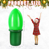 5 Pcs 47.2 Inch Inflatable Christmas Bulbs Ornaments Outdoor Xmas Jumbo Inflatable Ornaments Balls Large Blow Up Bulb Ya