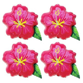 4 Pcs Hot Pink Hibiscus Foil Balloons – 23.6" for Luau & Aloha Party