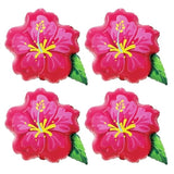 4 Pcs Hot Pink Hibiscus Foil Balloons – 23.6" for Luau & Aloha Party