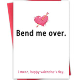Valentines Day Card For Him Her, Funny Birthday Gift And Anniversary Card For Girlfriend Boyfriend, Bend Me Over Valentines Card With Envelope