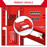 M18 2 Packs Usb Charger Adapter For Milwaukee M18 18V Battery,For Battery Holder,Power Battery Connector With Output Port With Usb And Type-C Charging Interface Power Wheel Adapter (Adapter Only)