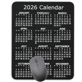 Non-Slip Rubber Mouse Pad? 2026 Calendar Vertical Edition Calendar Black Mouse Mat Mouse Pad Office Gaming Mousemat 9.5 Inch X 7.9 Inch