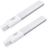 G23 LED PL-S Bulbs 2 Pack 6W 13W CFL Equivalent Warm White 2 Pin Ballast Bypass LED Replacement