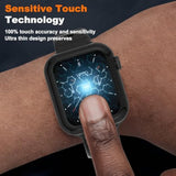 6-Pack 3D Hd Clear Screen Protectors Compatible With Apple Watch 38Mm/40Mm/41Mm/42Mm/44Mm/45Mm/46Mm/49Mm Compatible With S1/2/3,S4/5/6Se,S7/8/9,S10,Ultra 1/2/3 All Models (38Mm/Black, S1/2/3)